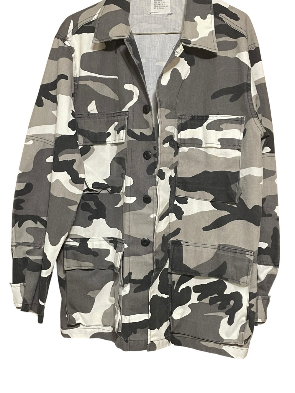 U.S. Army Gray & Black Camouflage Utility Jacket